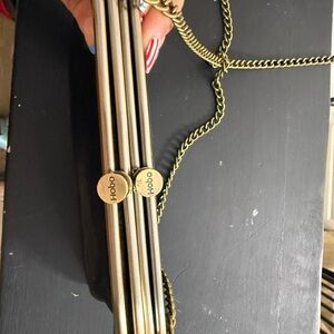 HOBO Metallic Gold Crossbody Bag